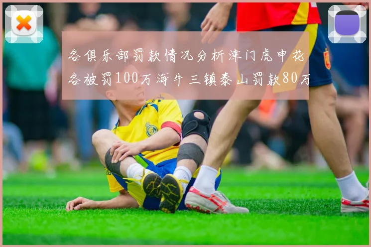 各俱乐部罚款情况分析津门虎申花各被罚100万海牛三镇泰山罚款80万
